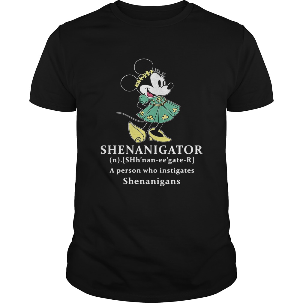 Mickey Mouse Shenanigator definition meaning a person who instigates Shenanigans shirt