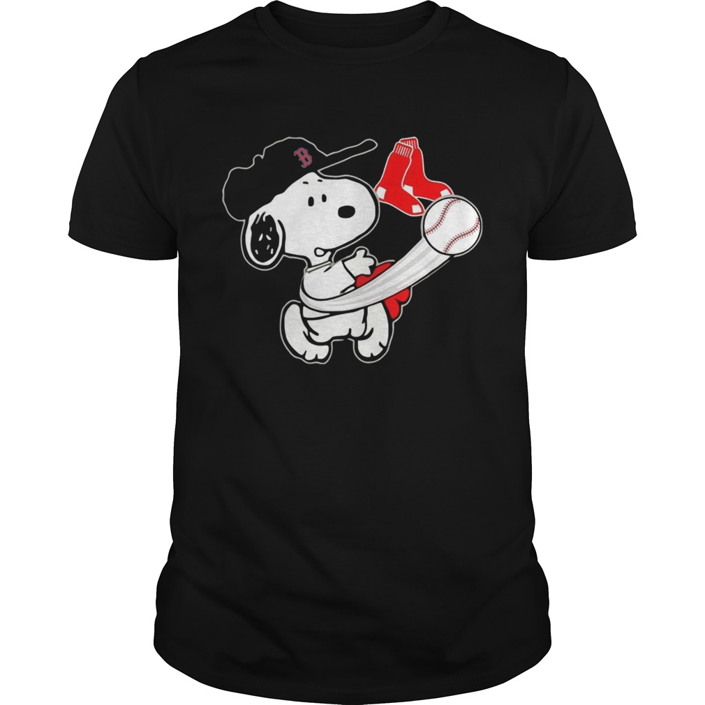 Snoopy Play Baseball T-Shirt For Fan Red Sox Team