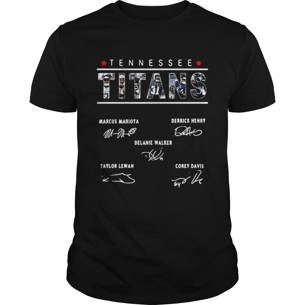 Tennessee Titans Marcus Mariota Derrick Henry Delanie Walker Taylor Lewan Corey Davis signature shirt