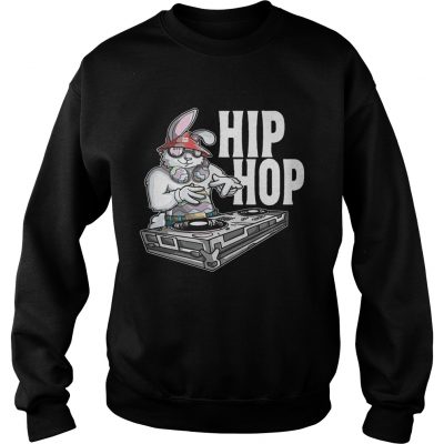 HIP HOP Bunny Easter Rabbit DJ Turntable Sweatshirt