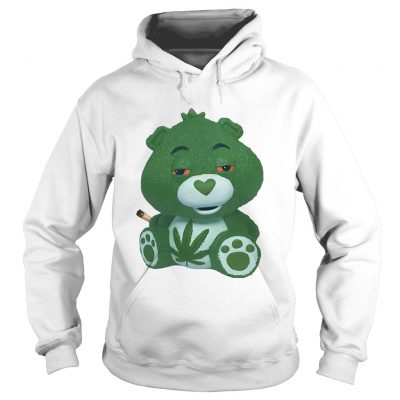 Hoodie Bear green smoking Cannabis shirt