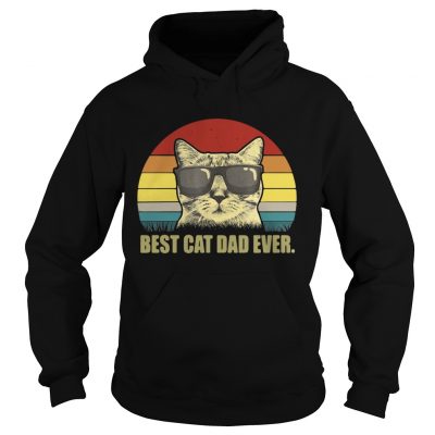 Hoodie Best Cat Dad Ever Sunset shirt