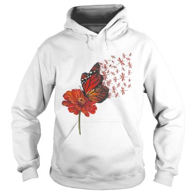 Hoodie Dragonfly Gerbera Daisy shirt