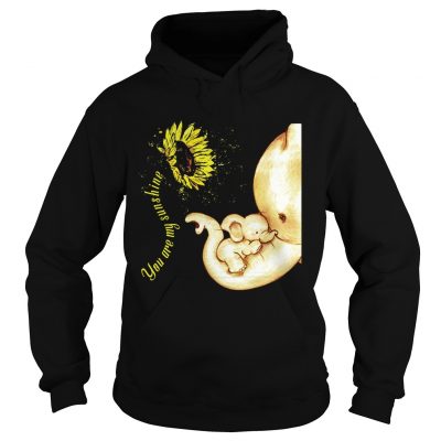 Hoodie Elephant sunflower you are my sunshine shirt Long sleeve shirt