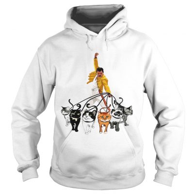 Hoodie Freddie Mercury With His Cat Funny Gift Shirt