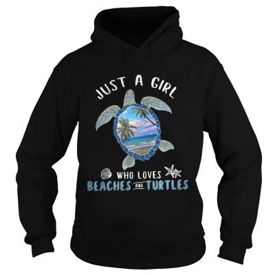 Just a girl who loves beaches and turtle hoodie