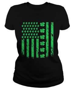 Ladies Tee American Clover Lucky Leaf Flag Is Great For Patricks Day Shirt