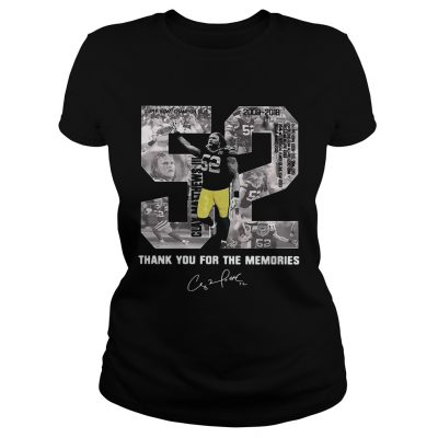 Ladies Tee Buy Clay Matthews 52 Thank You For The Memories shirt