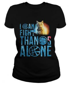 Ladies Tee Cat Goose I can fight Thanos alone shirt