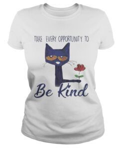 Ladies Tee Cat Take every opportunity be kind shirt