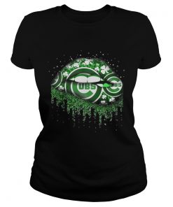 Ladies Tee Chicago Cubs Irish St Patricks day lip shirt