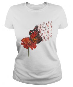 Ladies Tee Dragonfly Gerbera Daisy shirt