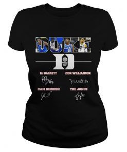 Ladies Tee Duke Rj Barrett Zion Williamson signature shirt