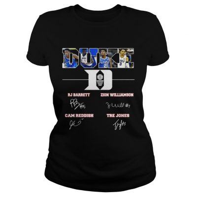 Ladies Tee Duke Rj Barrett Zion Williamson signature shirt