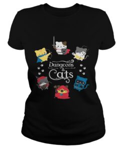 Ladies Tee Dungeons and cats shirt