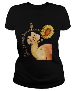 Ladies Tee Elephant you are my sunshine sunflower shirt