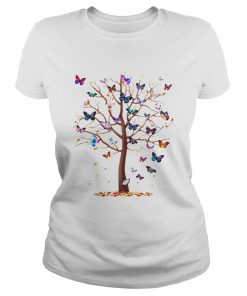 Ladies Tee Family Butterfly tree for lost people shirt