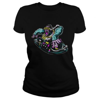 Ladies Tee Kingkong DJ Funny Gift Shirt