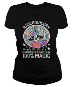 Ladies Tee Raccoonicorn 50 Unicorn 50 Trash Panda 100 Magic shirt