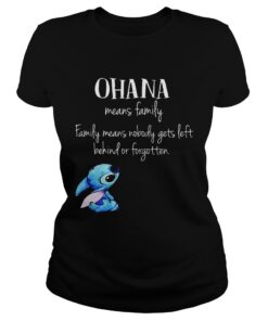 Ladies Tee Stitch Ohana Means Family Shirt