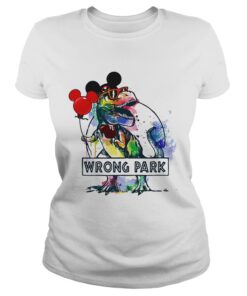 Ladies Tee TRex with Mickey Mouse ears wrong park shirt