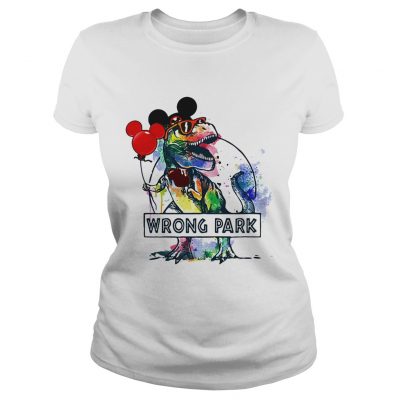 Ladies Tee TRex with Mickey Mouse ears wrong park shirt