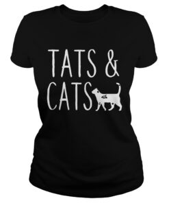 Ladies Tee Tats and cats shirt