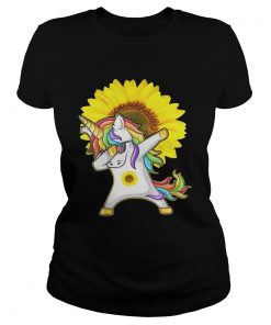 Ladies Tee Unicorn sunflower shirt