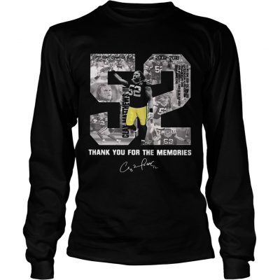 Longsleeve Tee Buy Clay Matthews 52 Thank You For The Memories shirt