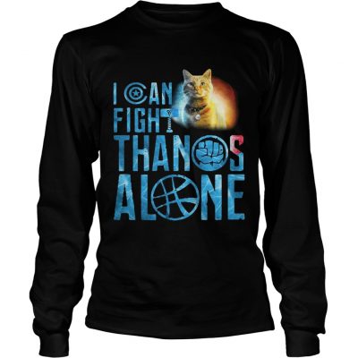 Longsleeve Tee Cat Goose I can fight Thanos alone shirt