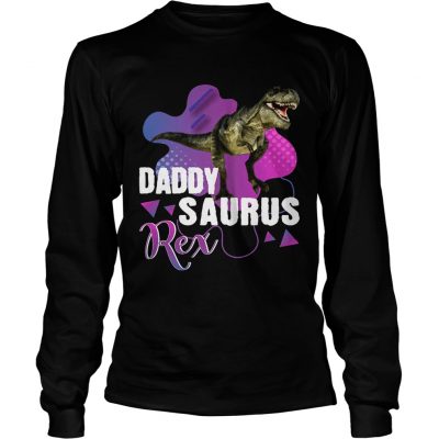 Longsleeve Tee Daddysaurus Rex Cool Dinosaur Dad T Rex TShirt