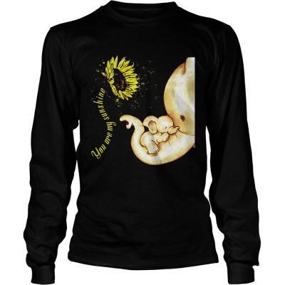 Longsleeve Tee Elephant sunflower you are my sunshine shirt Long sleeve shirt