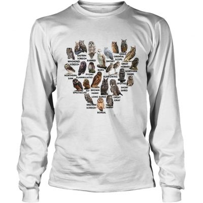 Longsleeve Tee Love owls eastern screech barred barn snowy oriental scops eagle shirt