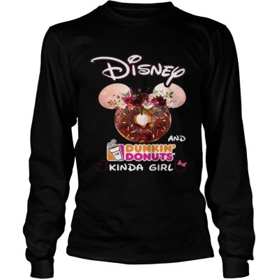 Longsleeve Tee Mickey Mouse Disney and Dunkin Donuts kinda girl shirt