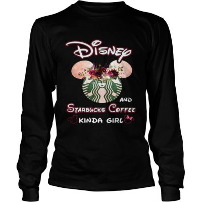 Longsleeve Tee Mickey Mouse Disney and Starbucks coffee kinda girl shirt