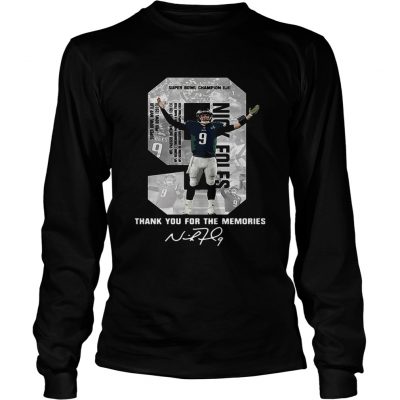 Longsleeve Tee Nick Foles Eagles Thank you for the memories signature shirt