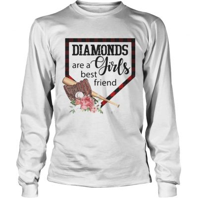 Longsleeve Tee Softball Diamonds are a girls best friend shirt