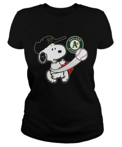 Snoopy Play Baseball TShirt For Fan Athletics ladies tee