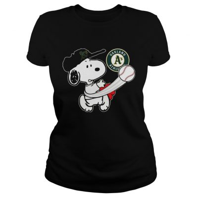 Snoopy Play Baseball TShirt For Fan Athletics ladies tee