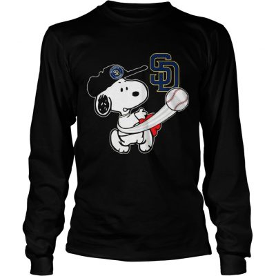 Snoopy Play Baseball TShirt For Fan Padres longsleeve tee