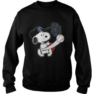 Snoopy Play Baseball TShirt For Fan Padres sweatshirt