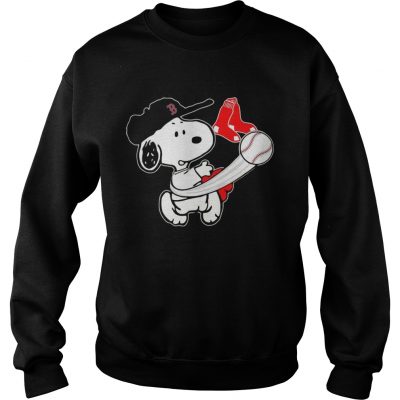 Snoopy Play Baseball TShirt For Fan Red Sox sweatshirt