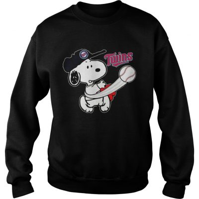 Snoopy Play Baseball TShirt For Fan Twins sweatshirt