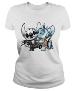 Stitch and Angel Jack Skellington The Nightmare Before Christmas ladies tee