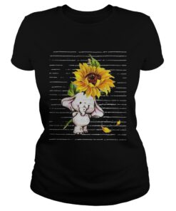 Sunflower Baby elephant ladies tee