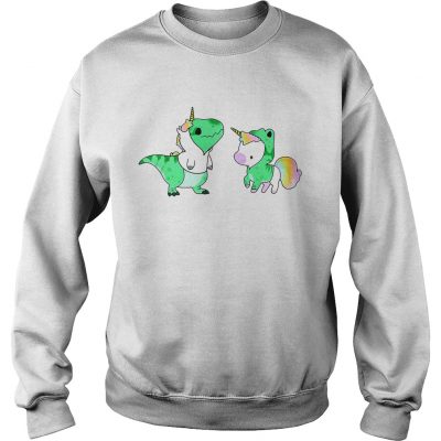 Sweatshirt Baby Dinosaur TRex and Unicorn shirt