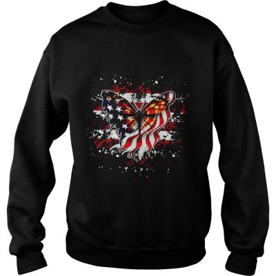 Sweatshirt Butterfly American flag shirt