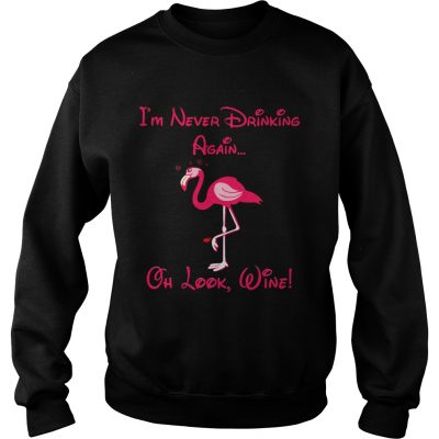 Sweatshirt Flamingo im never drinking again oh look shirt