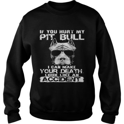 Sweatshirt If You Hurt My Pit Bull I Can Make Your Death Gift Tee For Pit bull Lover shirt