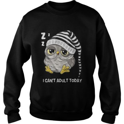 Sweatshirt Owl I cant adult today shirt